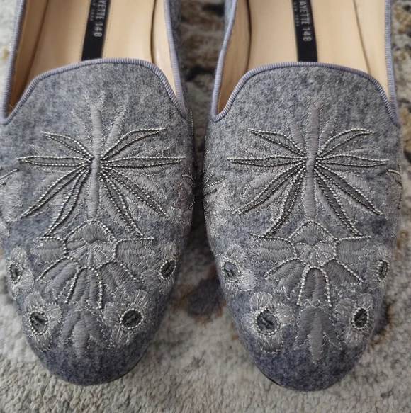 Lafayette 148 Embroidered Flats